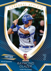 Primetime Dark Blue Classlete Poster Sports Card Front Male Baseball Player