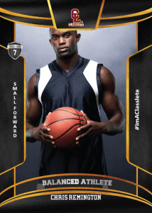 Royalty Black Classlete Sports Card Front Male Basketball Player