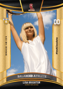 Royalty Gold Classlete Sports Card Front Female Basketball Player