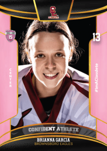 Royalty Pink Classlete Sports Card Front Female Hockey Player