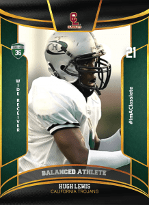 Royalty Dark Green Classlete Sports Card Front Male Football Receiver