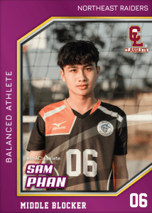 Celebrity Purple Classlete Sports Card Front Male Volleyball Player