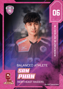 Flow Sports Card Front Male Volleyball Player