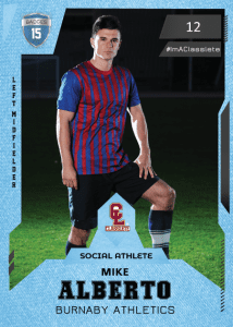 Future Light Blue Classlete Sports Card Front Male Soccer Player