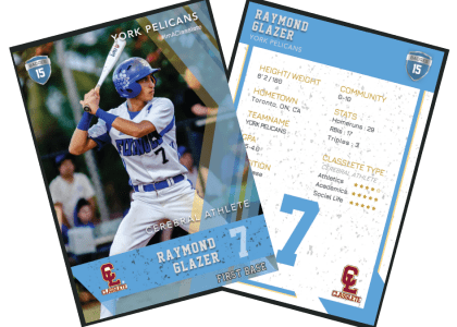 Maverick Light Blue Classlete Sports Card Front Back Male Baseball Player.png