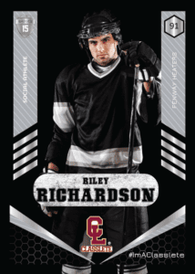 Revolt Silver Classlete Virtual Sports Card Front Male Hockey Player