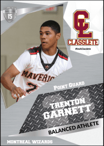 Transformer Silver Classlete Sports Card Front Male Black Basketball Player